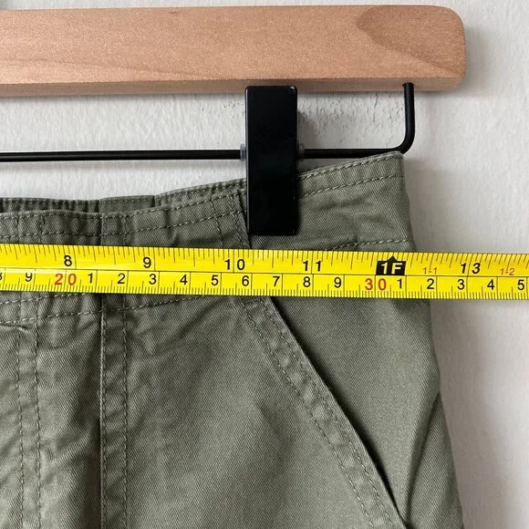 Abercrombie & Fitch Cargo Pants Women's Size 24 Olive Green Wide Leg Utility Y2K - Picture 5 of 13